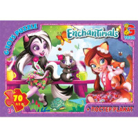 Пазлы EA214 ТМ "G-Toys" из серии "Enchantimals", 70 эл.