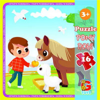 Пазлы LA08 ТМ "G-Toys" из серии "Ферма", 16 эл.