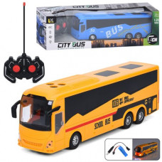 Автобус 197-3-4 радіок., акум, 30см, 1:24, світло, гум. колеса,USBзаряд.,2 кольори,в кор.,43-13-10см