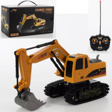 Экскаватор QH25-01D радиокер. 2,4G, акум., USB, движущиеся детали, свет, кор., 26-15-14,5 см.