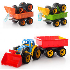 Трактор з ковшем і причепом 3688