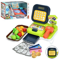 Кассовый аппарат CF8221-31 калькулятор,сканер,продукты,деньги,2 вида,муз.,свет,бат.,корр.,32,5-16,5-20