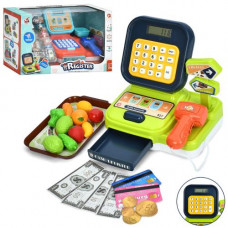 Кассовый аппарат CF8221-31 калькулятор,сканер,продукты,деньги,2 вида,муз.,свет,бат.,корр.,32,5-16,5-20