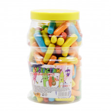 Жвачка цветные стики в банке 4гр 160шт/бл 1920шт/ящ