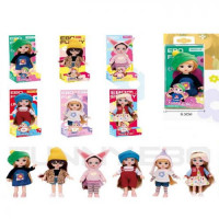 Кукла DH2368B шарнирная, 6 видов, кор./блистер, 9,5-19-6,5 см.