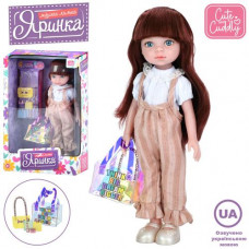 Кукла M 6069 I UA Яринка, 5 песен, сумка, аксессуары, муз. (укр.), бат. (табл.), корр., 22-35-10,5см