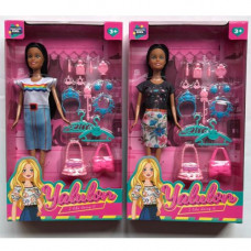 Кукла YL820-32 28см, сумки, украшения, аксессуары, 2 вида, в кор-ке, 19-33-5см