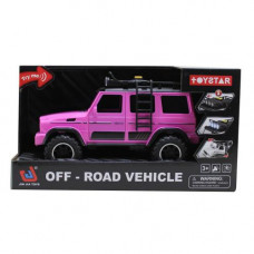 Машина 666-19Q джип, инерц., отв. двери, резиновые колеса, муз.,свет,бат.(табл.),кор.,30-16,5-13см