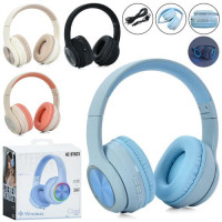 Наушники HZ-BT623 беспроводные, BТ, акум., TFслот, FM, свет, USB, 4 цвета, кор., 17,5-18-8 см.