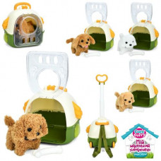 Собака 777-114B ходить,рухливий хвіст,плюш,кістка,4 види,рюкзак(2колеса,ручка),муз.,кул.,21-20-17см.