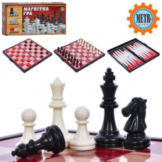 Шахи 9831N 3в1 (шашки, нарди), магнітні, кор., 25-13-3 см.