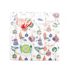 Салфетки Ruta Снежный шар 33*33 20л 2ш с печатью 1шт, 17шт/ящ