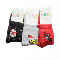 Носки детские новогодние махра 8-11р. 12шт/уп 654