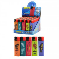 Зажигалки "SMILE" Турбо Джет Рыба 9101 (50шт/бл)