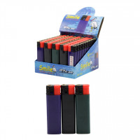 Зажигалки "SMILE" Турбо Джет цветная 9101 (50шт/бл)