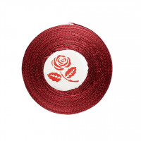 Лента Атласная Темно бордовая №152 5см (33м)
