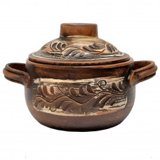 Горщик для запікання ЧУДО з ручками Ангоб 40015    6шт/уп