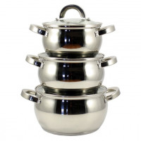 Набір каст.  ZB-234S нерж. сфер. скл/кр  3-пр   2,3,4 л 7323930000