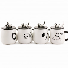 Кухоль 1120 фарф. з кришкою  420 мл  PANDA, кол. кор. 6911100000