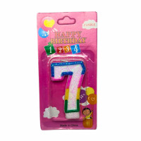 Свеча для торта 7 с блеском