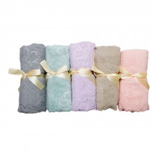 Полотенце кухня 35*75 однотон микрофибра 5шт/уп 1278