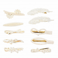 Набор заколок однотонного цвета, ретро-стиль 3156 (10шт/наб)