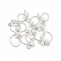 Набор резинок для волос серебристые 4885 (10шт/наб)