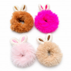 Набор резинок для волос пушистые с ушками 5190 (4шт/наб)