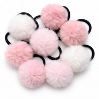 Набор резинок для волос пушистые шарики 6121 (8шт/наб)