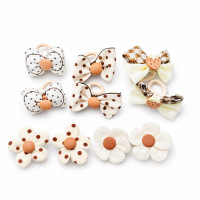 Набор резинок для волос цветы,бантики 0524 (10шт/наб)