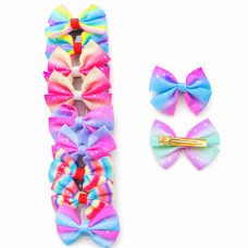 Набор бантики разноцветные 7609 (12шт/наб)
