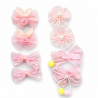 Набор заколок с бантиками, цветами и ушками 1186 (8шт/наб)