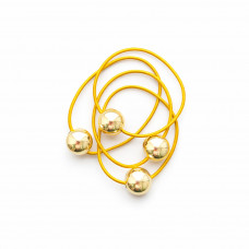 Набір гумок для волосся супер блискучих,золотого кольору 0449 (4шт/наб)