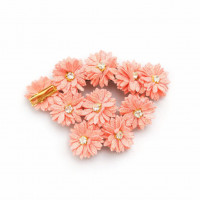 Набор заколок однотонного цвета ромашки 5800 (10шт/наб)