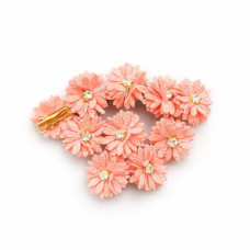 Набор заколок однотонного цвета ромашки 5800 (10шт/наб)