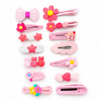 Набор шпильок микс розовые 6837 (14шт/наб)