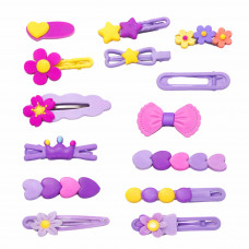 Набор заколок микс фиолетовые 9782 (14шт/наб)
