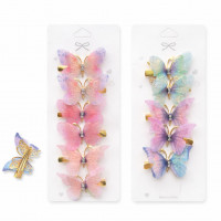 Набор заколок цветные бабочки 8288 (12шт/наб)