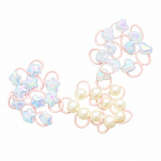 Набор резинок для волос жемчужина, звезда, сердце 2808 (30шт/наб)