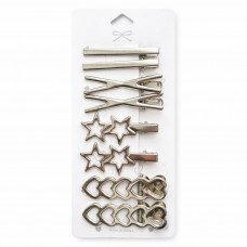 Набір заколок елегантних сріблястих 4128 (8шт/наб)