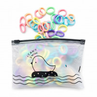 Набор резинок для волос в разноцветных сумочках 2740 (125шт/наб)