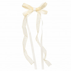 Заколка элегантная бант с кружевом 7802 (1шт/наб)