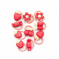 Набор резинок для волос яркие, цветочные 5221 (10шт/наб)