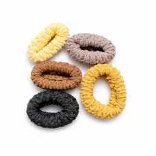 Набор резинок для волос цвета чая с молоком 6468 (5шт/наб)