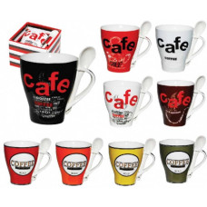 Чашка 2063 з ложкою 340мл Кава