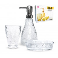 Набор 888-150 аксессуаров для ванной комнаты Фьюжн кристалл, 3пр.