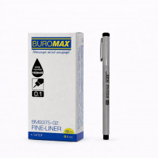 Маркер-линер 0,1мм черный Buromax 8375-02 12шт*/уп