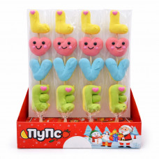 Зефир на палочке "Шашлычок LOVE" 70гр 28шт/уп 84шт/ящ