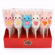 Зефир на палочке "Зайка" 35гр 30шт/уп 120шт/ящ