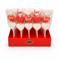 Зефир на палочке "Сердечко LOVE" 35гр 30шт/уп 120шт/ящ